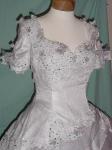 (E1958SV) Metallic Silver Quinceanera Prom Evening Gown Dress
