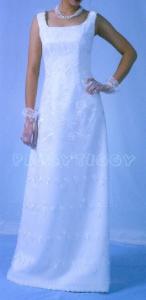 (BFWB001WT) Romantic Delicate Feminine Informal Sheath Bridal Gown
