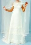 (BFWB005WT) Breathtaking Sheath Bridal Gown with Illusion Lace