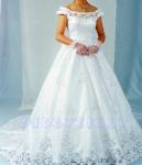 (BGC2263WT) Gorgeous White Bridal Gown with Swarovski Crystal