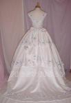 (BGR004WTBU) Radiant Baby Blue Embroidered White Ball Gown