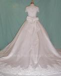 (BVR030WT) Gorgeous Bridal Gown with Swarovski Crystals and Battenberg Lace