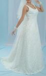 (B1906WT) Brilliantly Beaded White Sequin Lace Bridal Gown
