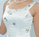 (B2136WT) Amazing White Bridal Gown With Color Embroidery