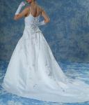 (AUBH002WT) Amazing White Spaghetti Straps Bridal Gown
