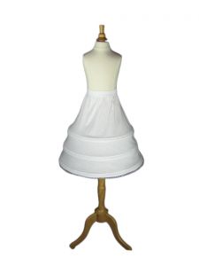 Flower Girl 3 Hoop Skirt Slip Crinoline Petticoat Wedding Adjustable Small (CF3S)
