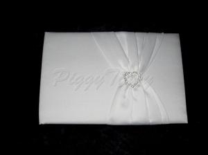 WHITE BRIDAL WEDDING RHINESTONE SATIN GARTER SET