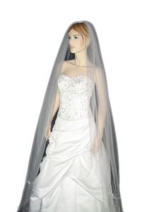 1T BRIDAL WEDDING VEIL CATHEDRAL EMBROIDER 100" (V78)
