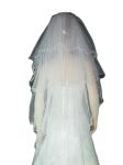 4 Tier Fingertip VEIL (NEW $7.99) Wedding Bridal Tulle Pearl Dress (vsh102wt)