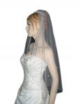 1 Tier Swarovski Veil (NEW $17.99) Wedding Bridal Crystal Rhinestones Rat-tail (vsh113wt)