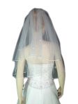 2 Tier Swarovski Elbow Length Veil (NEW $24.99) Wedding Bridal Crystal Rhinestones Rat-tail (vsh114wt)