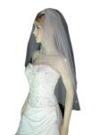 2 Tier Swarovski Elbow Length Veil (NEW $15.99) Wedding Bridal Crystal Rhinestones (vsh115wt)