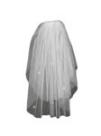 2 Tier Swarovski Elbow Length Veil (NEW $15.99) Wedding Bridal Crystal Rhinestones (vsh115wt)