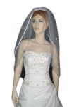 2 Tier Swarovski Fingertip Veil (NEW $15.99) Wedding Bridal Crystal Rhinestones Satin (vsh117wt)