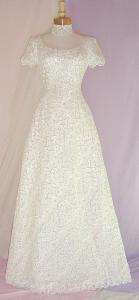 (B1906SWT) Hand-Made White Heavily Beaded Sequin Bridal Gown