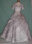 (E1958SV) Metallic Silver Quinceanera Prom Evening Gown Dress