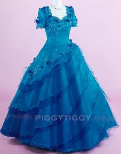(E1958BU) Ocean Blue Quinceanera Prom Evening Gown Dress