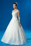 (BL3126WTRP) Marvelous White A-line Gown with Rum Pink Accents