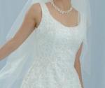 (B1906WT) Brilliantly Beaded White Sequin Lace Bridal Gown