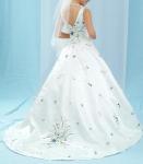 (B2136IV) Amazing Ivory Bridal Gown With Color Embroidery