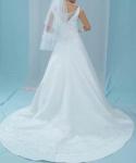 (BCZAE0031WT) Elegant 2-Piece White Embroidered Tulle Bridal Gown  