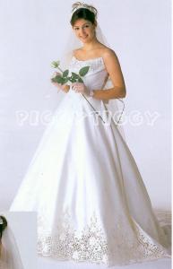 (BGC2209WT) Awesome White Bridal Gown with Swarovski Crystal