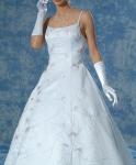 (AUBH002WT) Amazing White Spaghetti Straps Bridal Gown