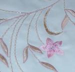 (BL3126WTRP) Marvelous White A-line Gown with Rum Pink Accents