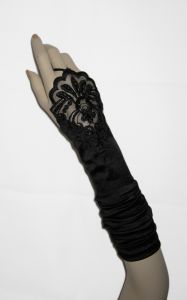 19" (48 cm) BLACK Gloves (NEW $10.99) Opera Prom Wedding Bridal Party Long Stretch (glsh102bk19)