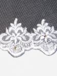 1 Tier MANTILLA SWAROVSKI VEIL (NEW $40.89) Wedding Bridal Crystal Rhinestones Chapel Lace 90" x 80" (v66-2wt)