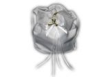 Money Bag Purse (NEW $16.00) Wedding Bridal Organza Pearl Satin (pssh102wt)