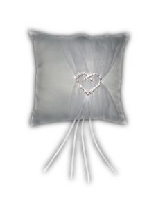 Wedding Ring Pillow (NEW $20.00) Wedding Bridal Rhinestone Organza Sash Ribbon ring bearer (rpsh101wt)