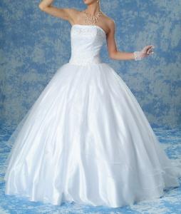 (AUB187WT) Charming Strapless Ball Gown