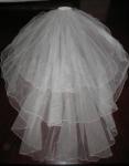 3T Tier Pencil Edge VEIL (NEW $11.99) wedding bridal layer (vbl2031wt)