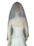 2 Tier Fingertip Veil (NEW $18.99) Wedding Bridal Pearls Comb (vsh101wt)