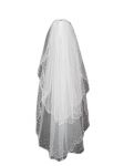 2 Tier Fingertip Veil (NEW $18.99) Wedding Bridal Pearls Comb (vsh101wt)