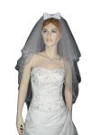 4 Tier Fingertip VEIL (NEW $7.99) Wedding Bridal Tulle Pearl Dress (vsh102wt)