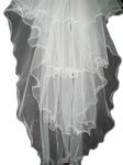 4 Tier Fingertip VEIL (NEW $7.99) Wedding Bridal Tulle Pearl Dress (vsh102wt)