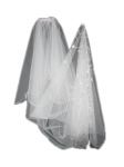 2 Tier Chapel VEIL (NEW $22.99) Wedding Bridal Tulle Layer Embroidery Pearl (vsh103wt)