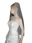 1 Tier Fingertip Veil (NEW $14.99) Wedding Bridal Hand made Beaded (vsh108wt)