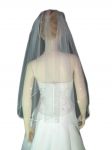 1 Tier Swarovski Veil (NEW $17.99) Wedding Bridal Crystal Rhinestones Rat-tail (vsh113wt)