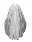 1 Tier Swarovski Veil (NEW $17.99) Wedding Bridal Crystal Rhinestones Rat-tail (vsh113wt)