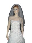 2 Tier Swarovski Elbow Length Veil (NEW $15.99) Wedding Bridal Crystal Rhinestones (vsh115wt)